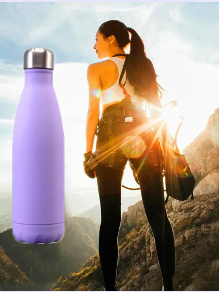500/750/1000ml Double-Wall Insulated Vacuum Flask Stainless Steel Water Bottle BPA Free Thermos for Sport Water Bottles