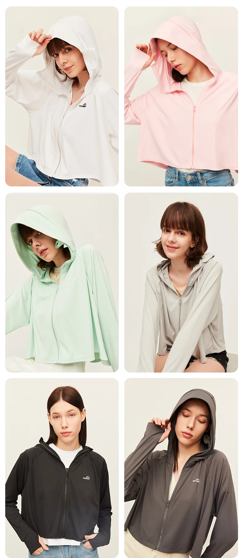 OhSunny Anti-UV UPF 50+ Sun Protection Coats Hooded Professional Sunscreen Loose Batwing Sleeve Outdoor Cycling