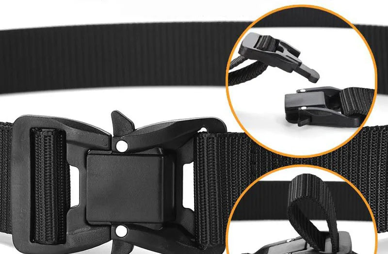 Plus Large LONG Size 125 140 160 180cm Men's Belt Canvas Multi-functional Tactical Quick Release Magnetic Alloy Buckle Belts