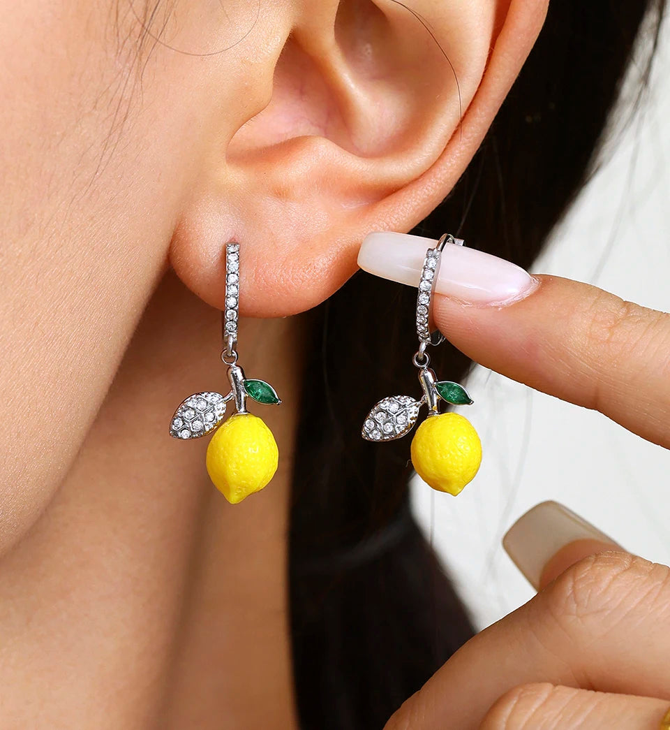 Shell Beads Bracelet With Multi Lemon Charms For Women Handmade Beaded Bracelets Matching Earrings Necklace Cute Jewelry Sets