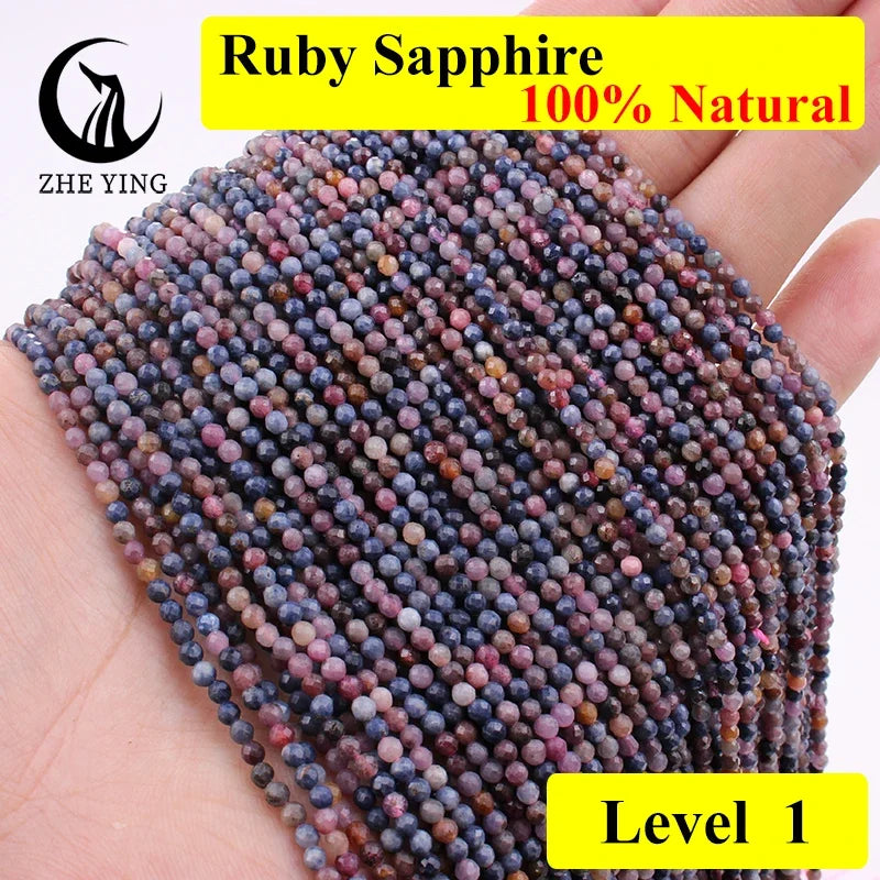 AAA Colorful Tourmaline Stone Beads Loose Spacer Faceted 3mm Beads for Jewelry Making DIY Bracelet Accessories 15''
