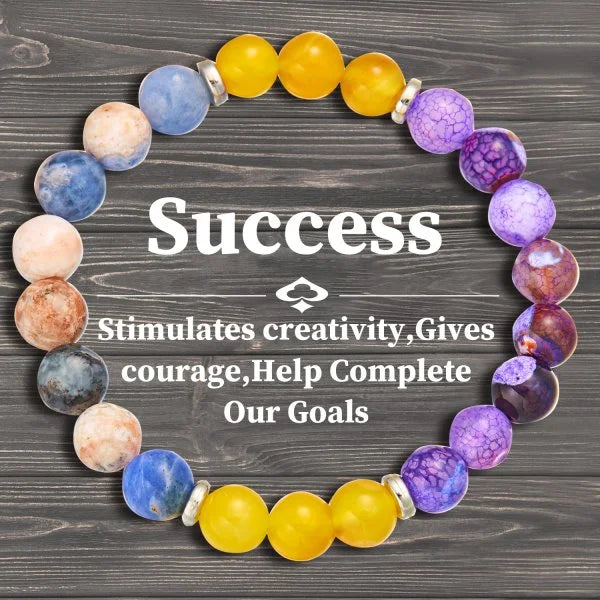 Attract Wealth Good Luck Fashion 8mm Natural Stone Beaded Bracelet for Women Bracelet Jewelry Colorful Party Gift