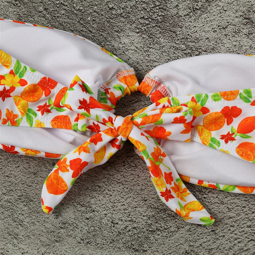 Micro Bikini Push Up Women Swimsuits 2024 Sexy Female Swimwear Brazilian Bikini Set Thong Biquini Swim Suits Print Beachwear