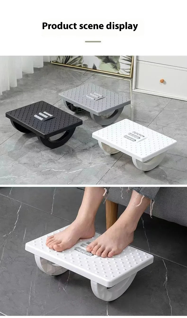 Portability Foot Rest Under Desk Footrest Ergonomic Foot Stool With Massage Rollers Foot Rest Foot Massage Footstool Shake