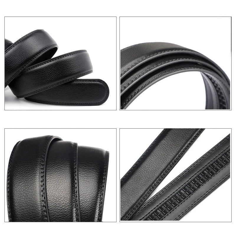 Fashion Business Men's Belt Genuine Luxury Brand Belt Metal Buckle Belt High-Quality PU Leather Soft Belt With Cargo Pants Jeans