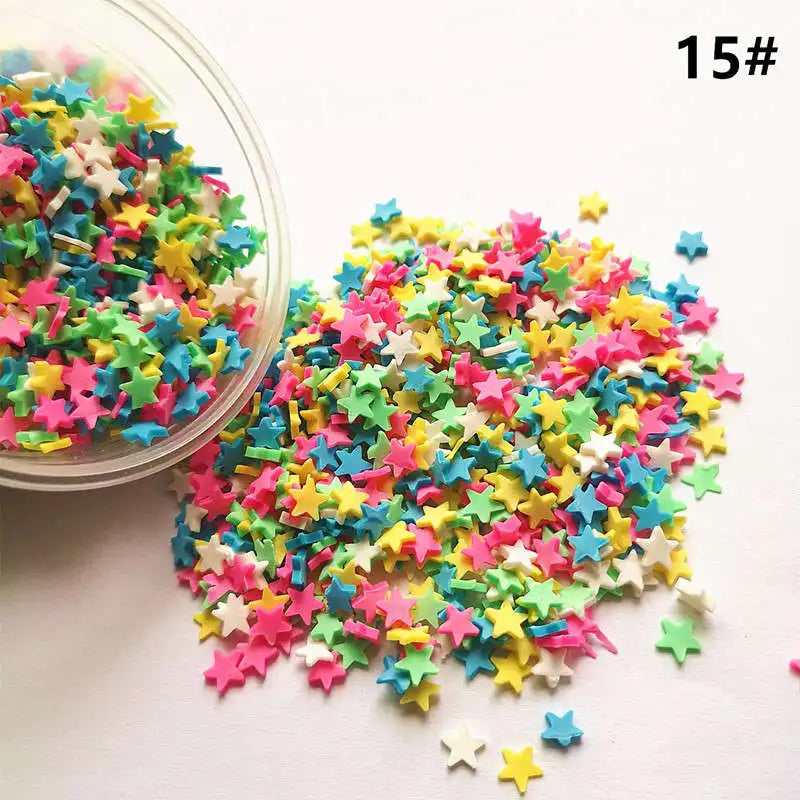 100g DIY Polymer Clay Fake Candy Sweets Sugar Sprinkle Decorations for Fake Cake Dessert Simulation Food Dollhouse Gifts