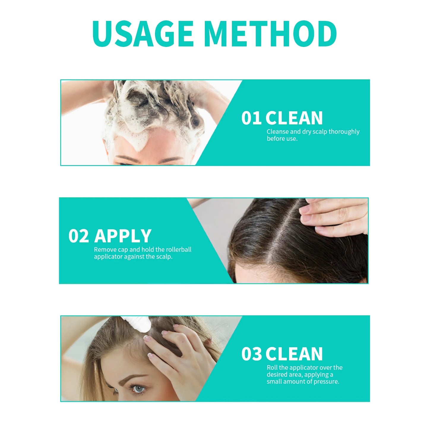 Dense Hair Ball Essence Thick Hair Root Strong Hairline Firm Hair Prevent Hair Loss Hair Care Serum Oil Hair Growth Roller