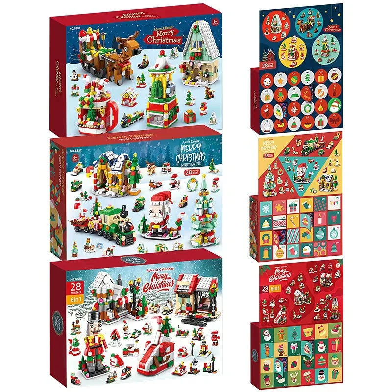 Christmas Advent Calendar Gift Box DIY Christmas Train Tree for Kids 24Days Countdown Calendar Box Surprise Party Christmas Gift