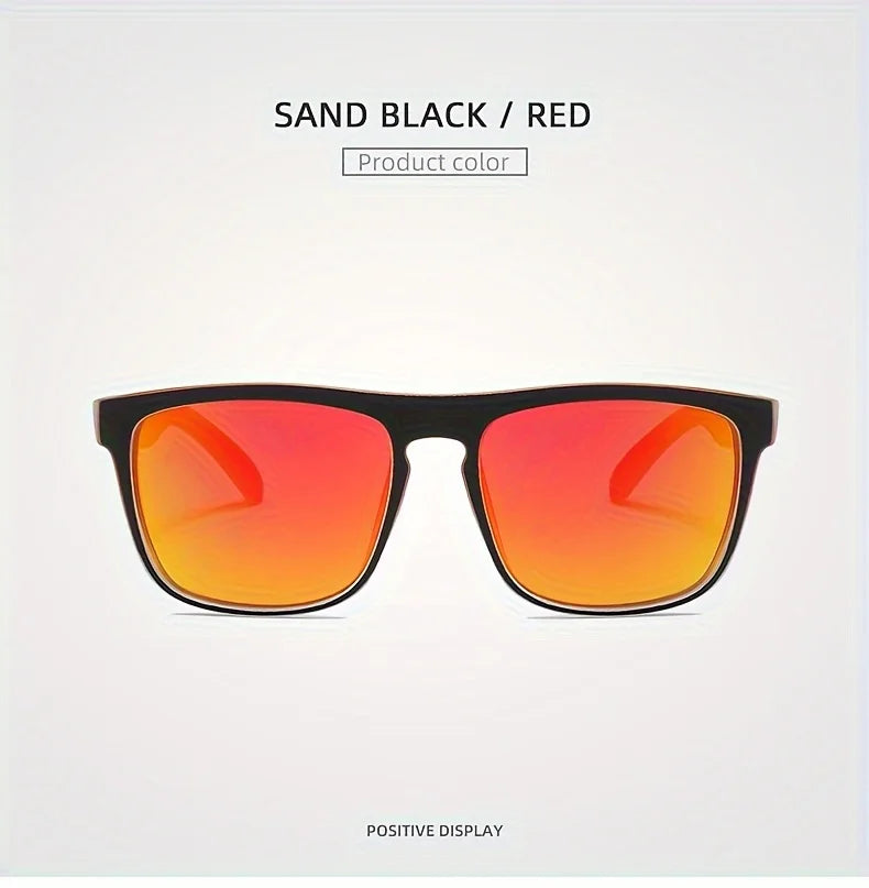 3Pcs Fantasy Gradient Mutipcolor Square Polarized Sunglasses AntiGlare UV400 Glasses Summer Party Driving Fishing Christmas Gift