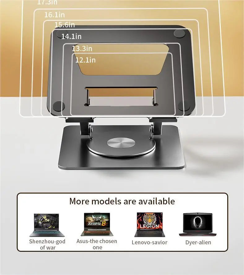 LS652 Laptop Stand Aluminium Alloy Foldable Tablet Rotale Stand Macbook Laptop Portable Fold Holder Cooling Bracket Support