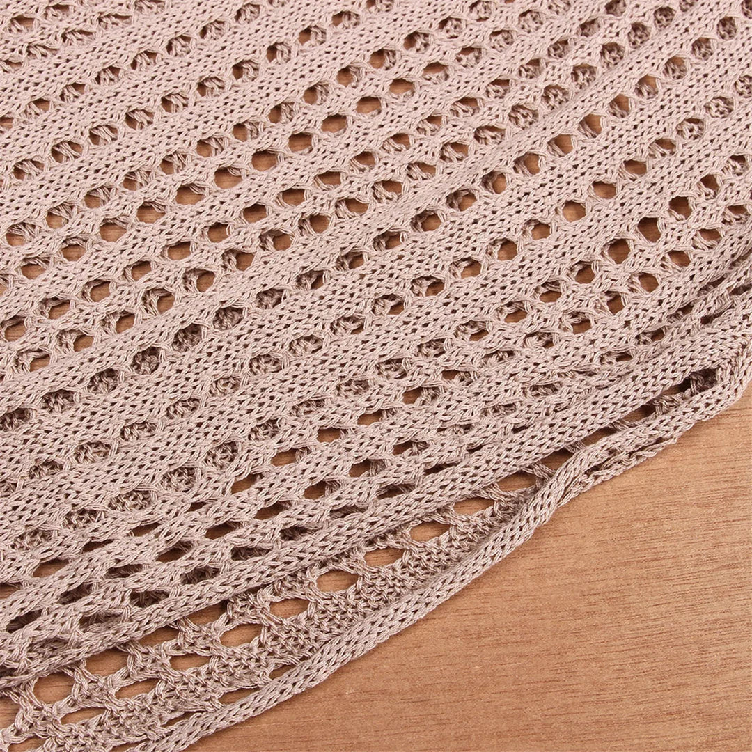 S - XL Backless Hollow out Knitted Crochet Tunic Beach Cover Up Cover-ups Beach Dress Beach Wear Beachwear Female Women V3660