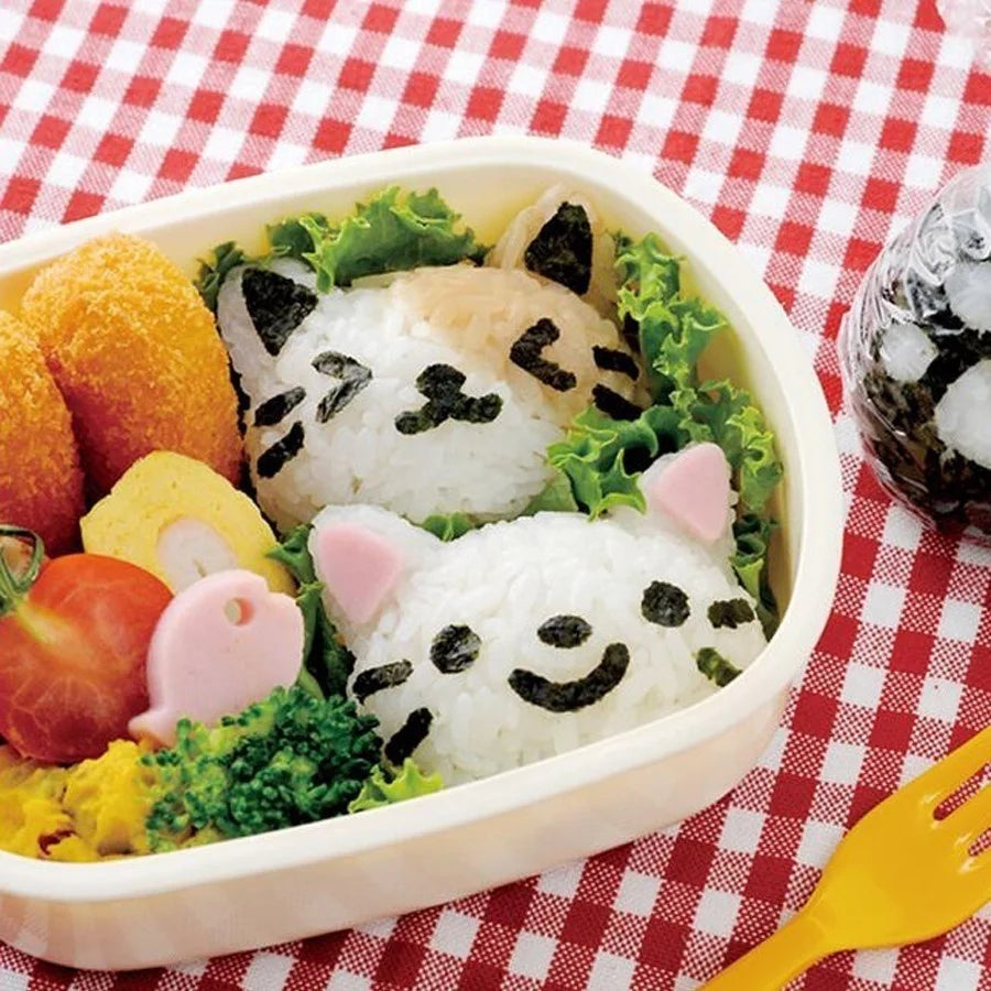 1 Set Lovely  Smile Cat Sushi Rice Mold Decor Cutter Sandwich Creative DIY Tool Rice Ball Christmas Tree Halloween Pumpkin Molds