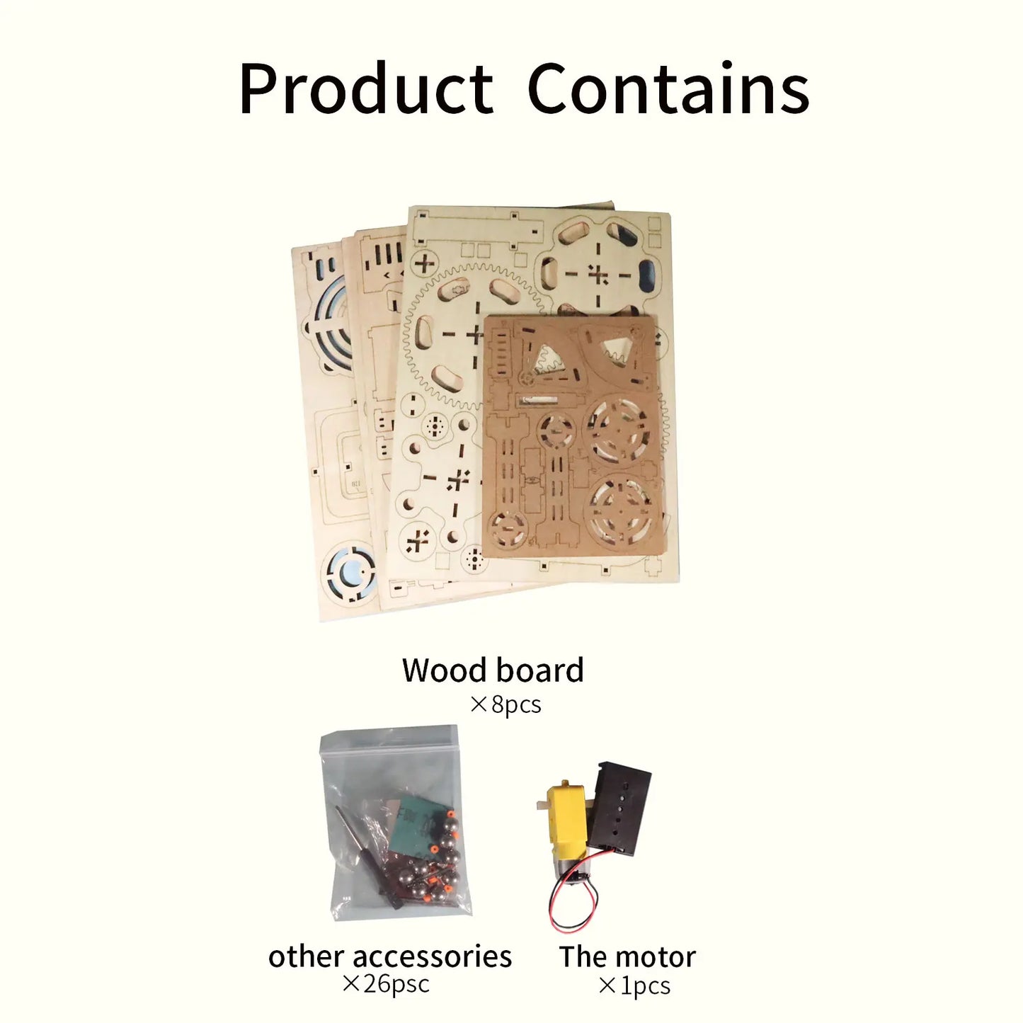 Electric 3D Wooden Puzzles Marble Run Model Kits  Brain Teaser Puzzle DIY handmade Christmas gift(Without battery)