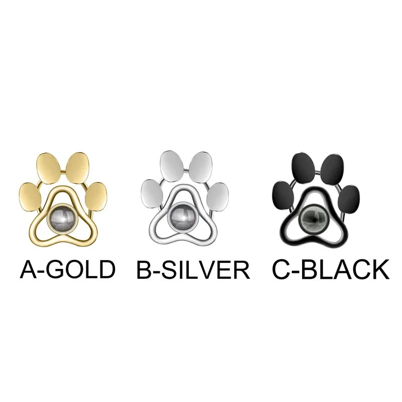 Custom Photo Bracelet with Picture Inside Personalized Photo Projection Bracelet Dog Paw Bracelet Pet Memorial Jewelry Gifts