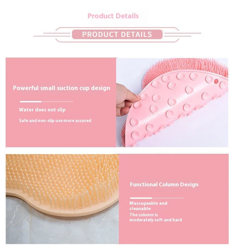 Rubbing Foot Pads, Silicone Foot Massaging Tools, Bathroom Foot Massage Pads, Bathing Foot Brushes, Lazy People Bathing Back Mas