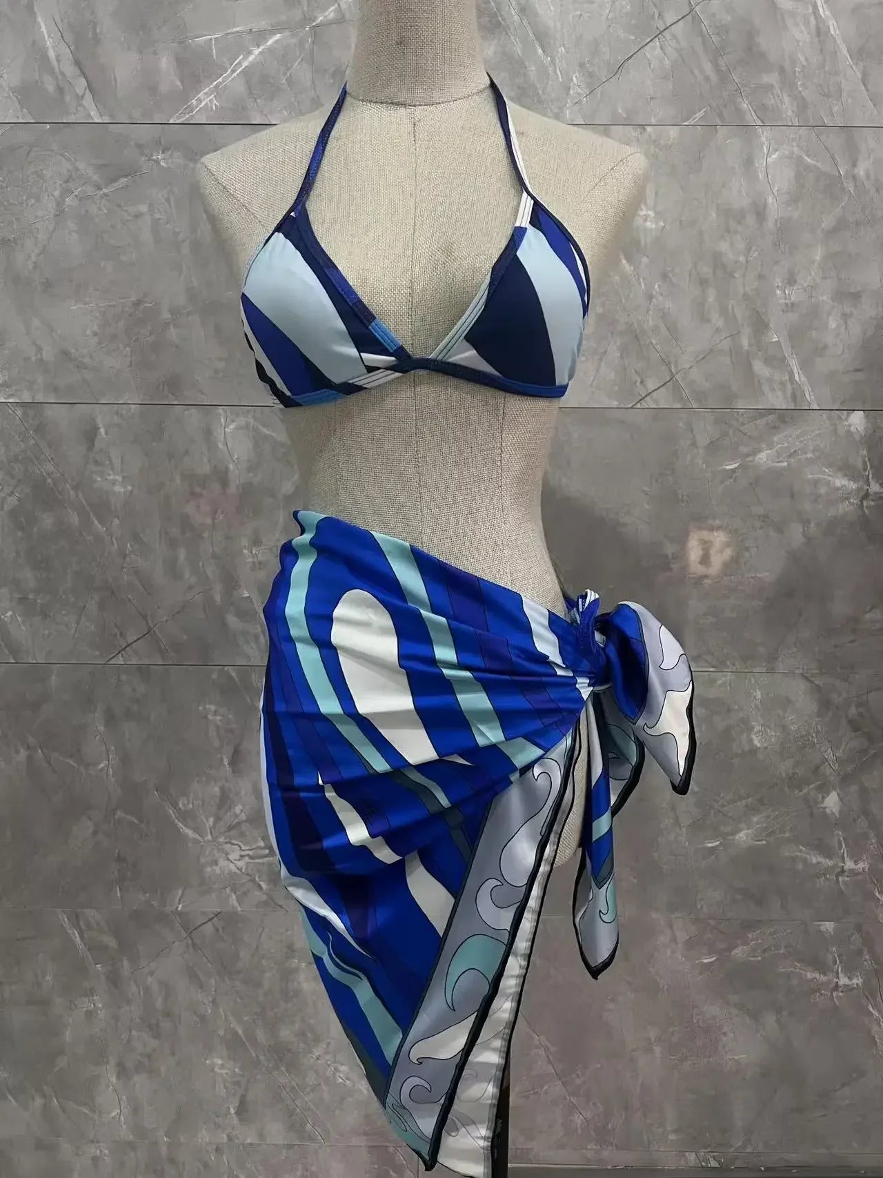 2025 Luxury Design Bikinis Headband Swimwear Women's Cut Out Swimsuits Europe Fashion Brand Lady Beachwear Scarf Bathing Suits