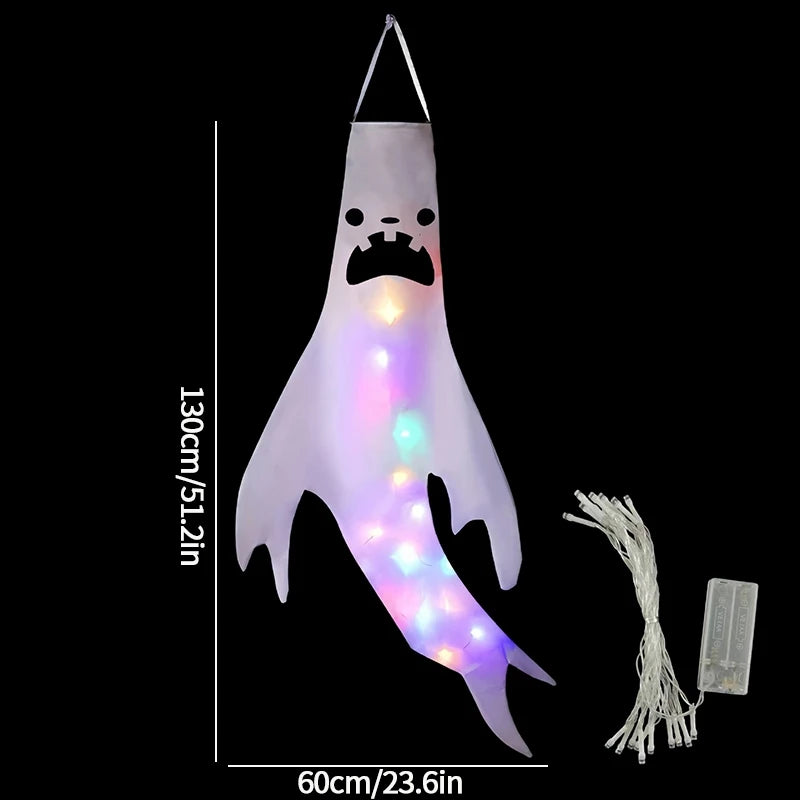 Halloween Floating Ghost Decor  for Home Courtyard Hanging Pumpkin Lamps   Halloween Scary Horror Atmosphere Decor