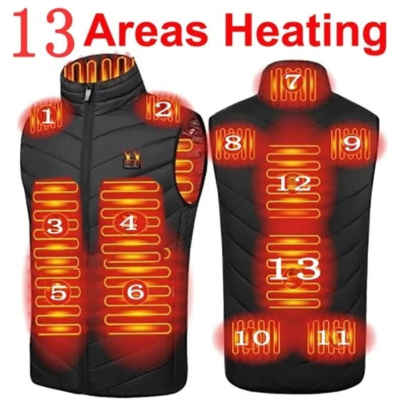 17 Areas Usb Heated Jacket Men Women Electric Heated Vest Heating Vest Heated Bodywarmer Usb Inner Heat Vest Veste Chauffante