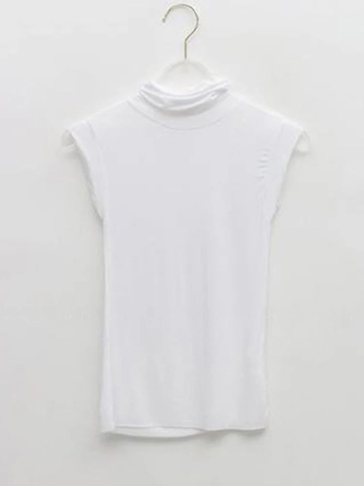 Summer New Modal Corset Tops To Wear Out Sleeveless Turtleneck Tops For Women Korean Casual White Tank Top Women Clothes
