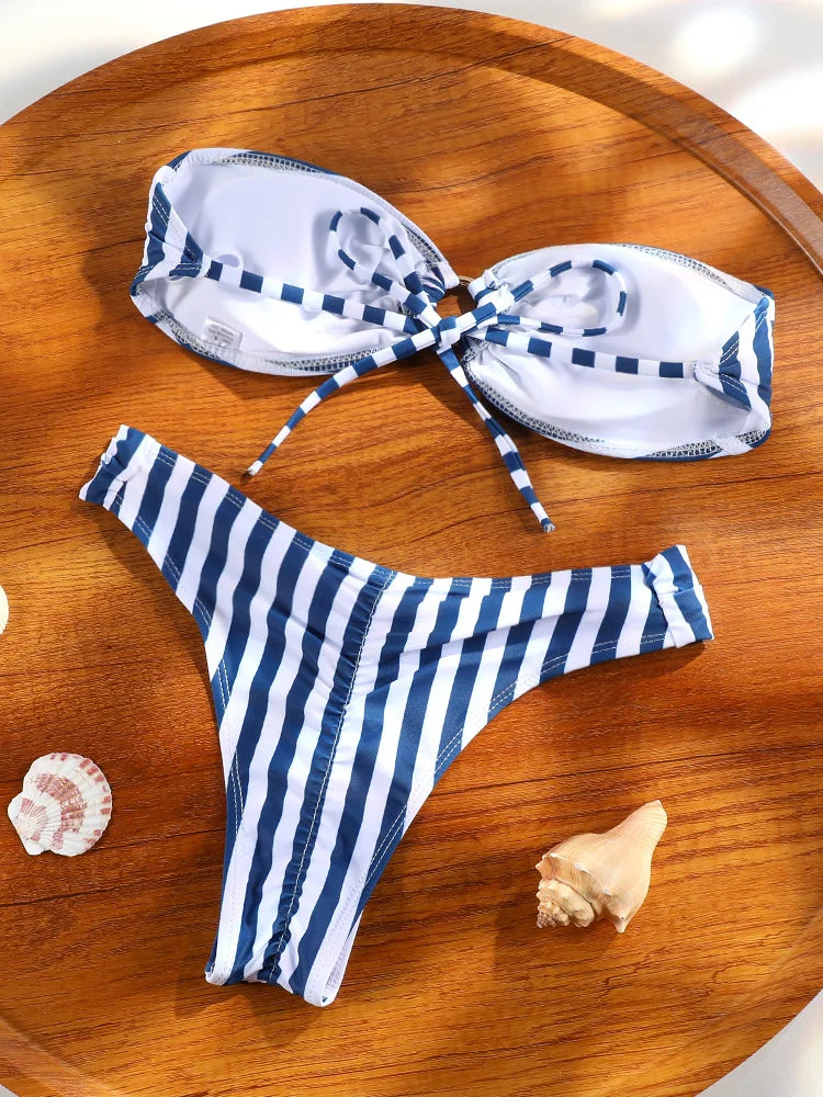 ZRTAK Triangle Bikini Micro Thongs Swimsuit Women 3 Piece Suit Swimwear Bandage Bathing Suit Sexy Biquini Brazilian Beachwear