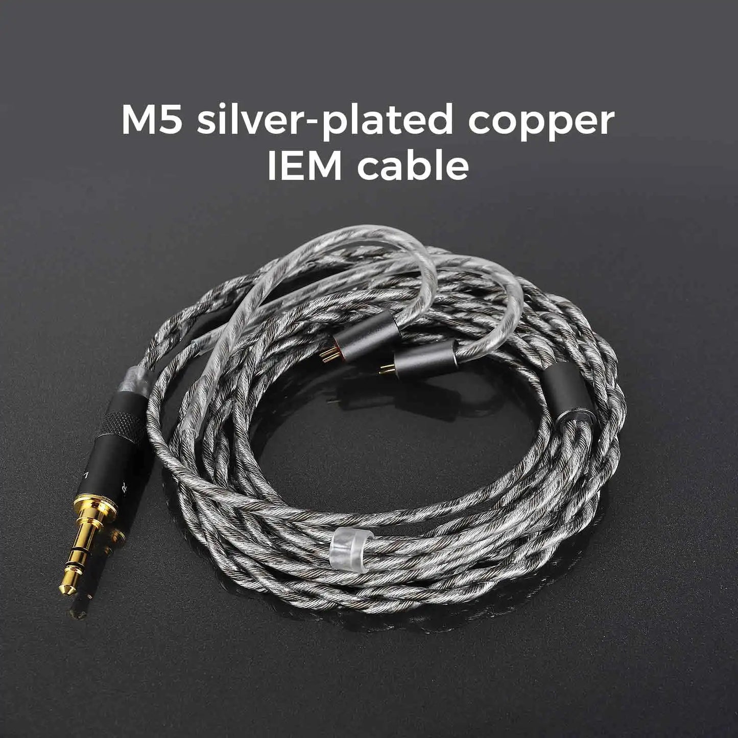 LETSHUOER M5 audio 3.5mm cable or 4.4mm balanced headphone cables with 2 pin connector 392 strands silver-plated copper cable