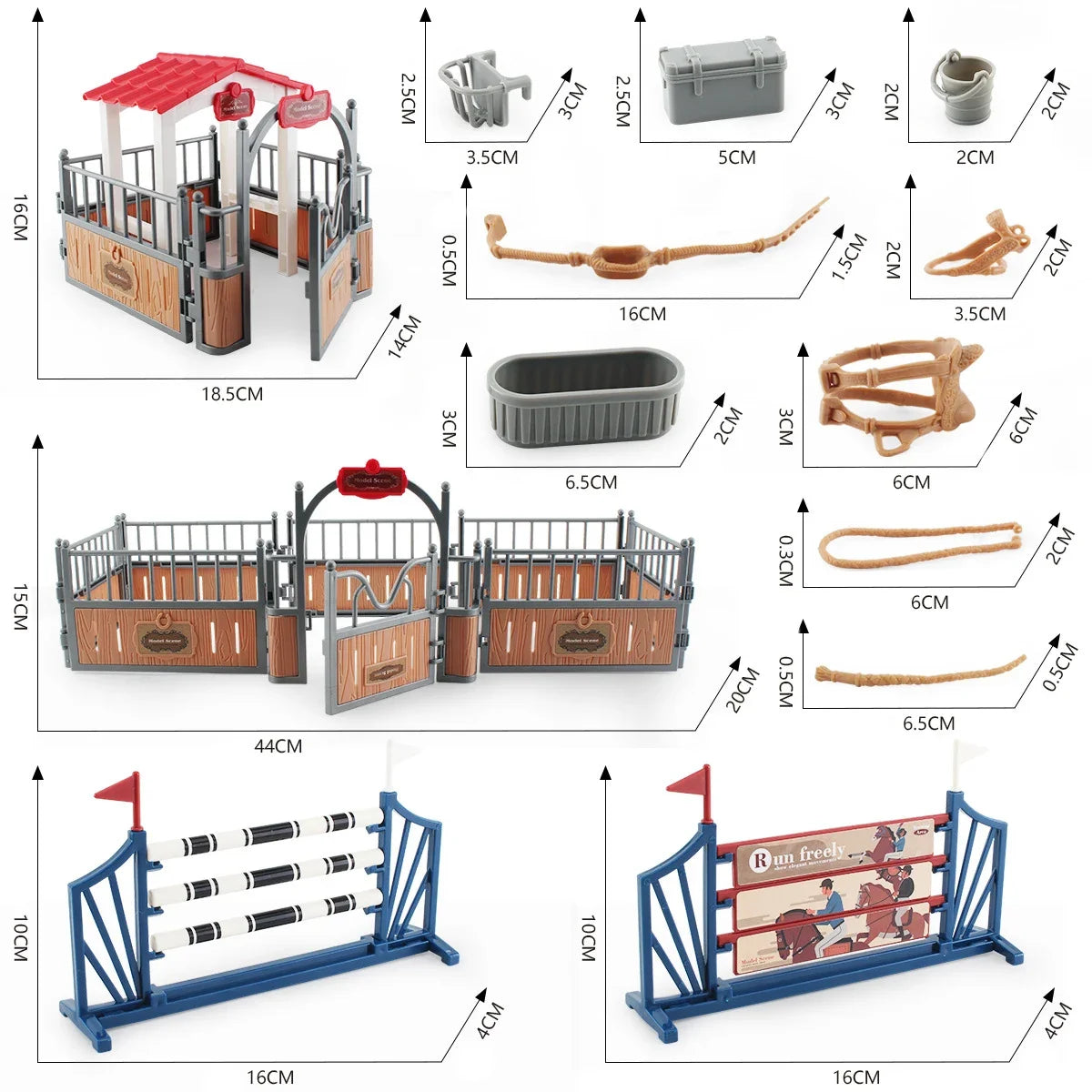 DIY Horse Race Model Horseman Farm Animal Figurines Action Ma Chang takes a shower Emulation Toys for Children Christmas Gift