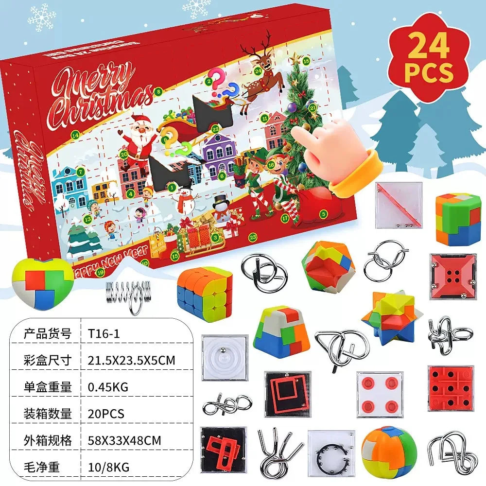 Christmas Advent Calendar Gift Box DIY Christmas Train Tree for Kids 24Days Countdown Calendar Box Surprise Party Christmas Gift