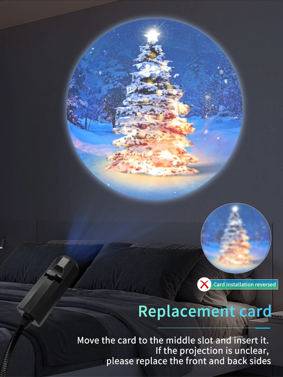 USB Led Night Light Moon Lamp Halloween Christmas Decoration Holiday Ornaments for Bedroom Ceiling Wall Projector Party Lighting