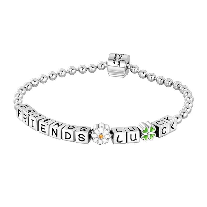 Original 17-20CM 925 Sterling Silver Heart Shaped Lock Star Moon Bracelet For Women Fine Anniversary Jewelry