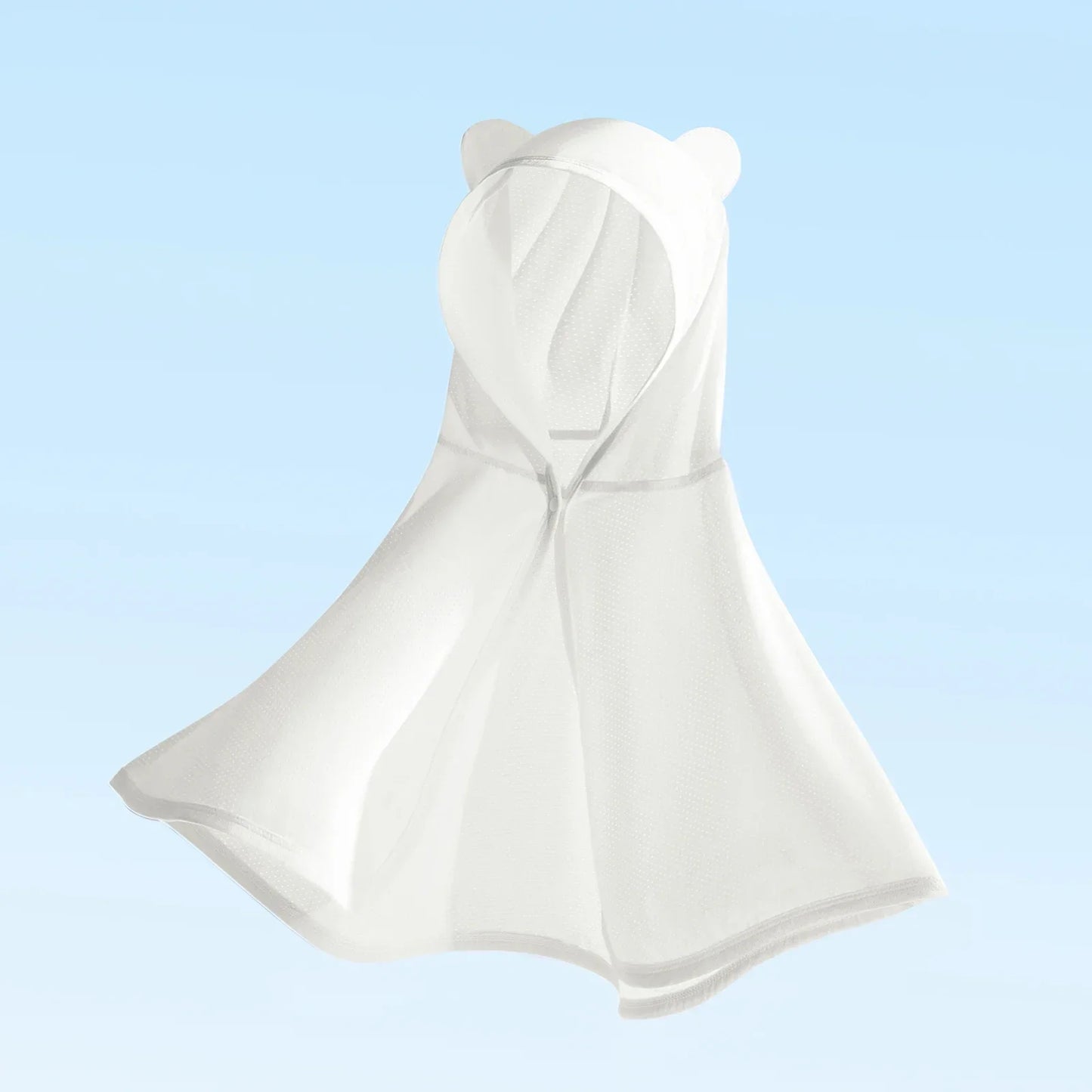 Summer Cloak Sun Protection Hooded Cloaks Ice Shreds Solid color Kids Dacron Clothes for Boy Girl Breathable Quick drying Coat