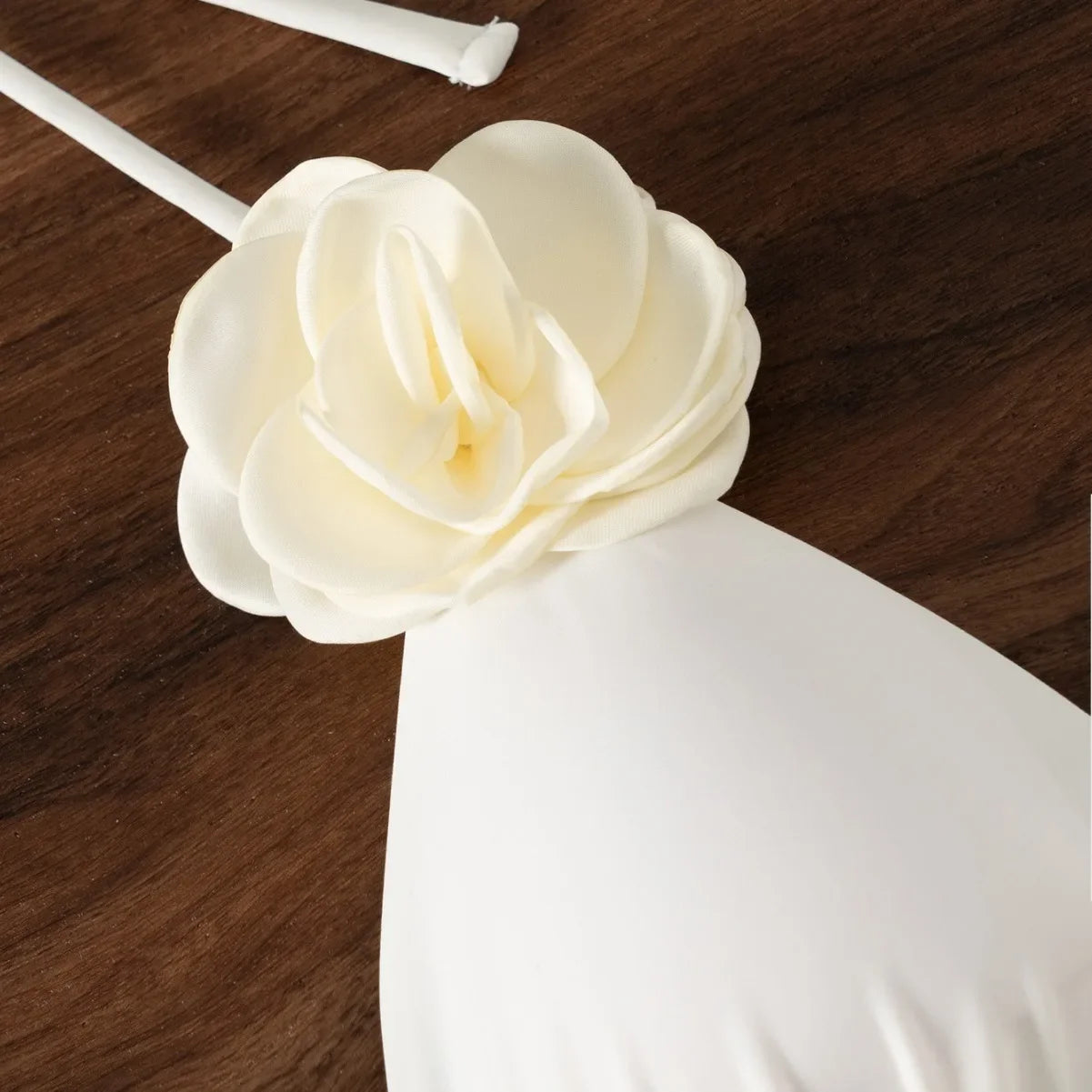 Sexy 3D Flower Black Triangle Bikinis Sets Micro Thong Swimsuit Women String Halter Bathing Suit Bikini 2025 Mujer Biquinis Swim