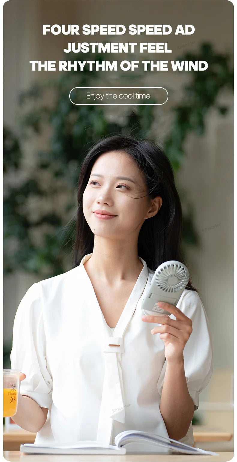 Pockets Mini Portable Fans Handheld USB Rechargeable Hand Fan Mini Desktop Air Cooler Outdoor Fan Cooling Travel Ventilation