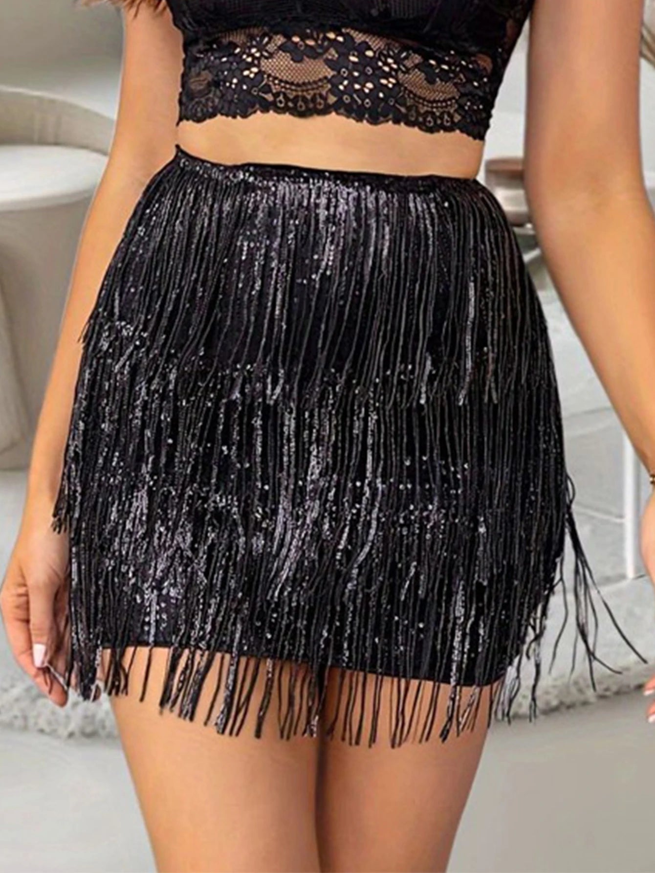 Sexy vintage black sequin mini skirt women summer luxury high waist party skirts night club outfits y2k streetwear pencil skirt