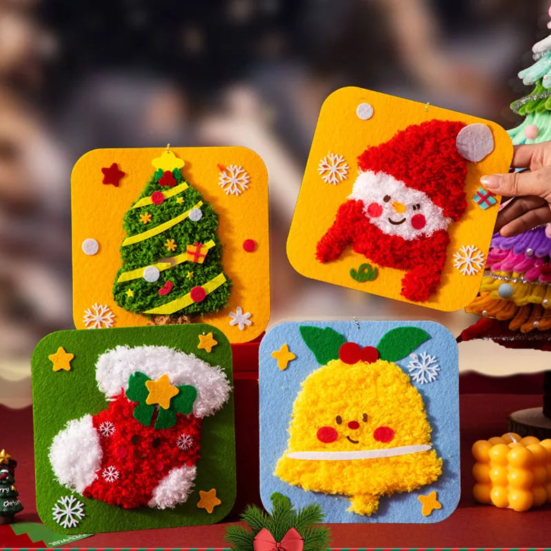 1-10PCS Christmas Gift DIY Felt Sewing Kit for Kid Handicraft Activity Preschool Toy Thread Painting Educational Craft Materials