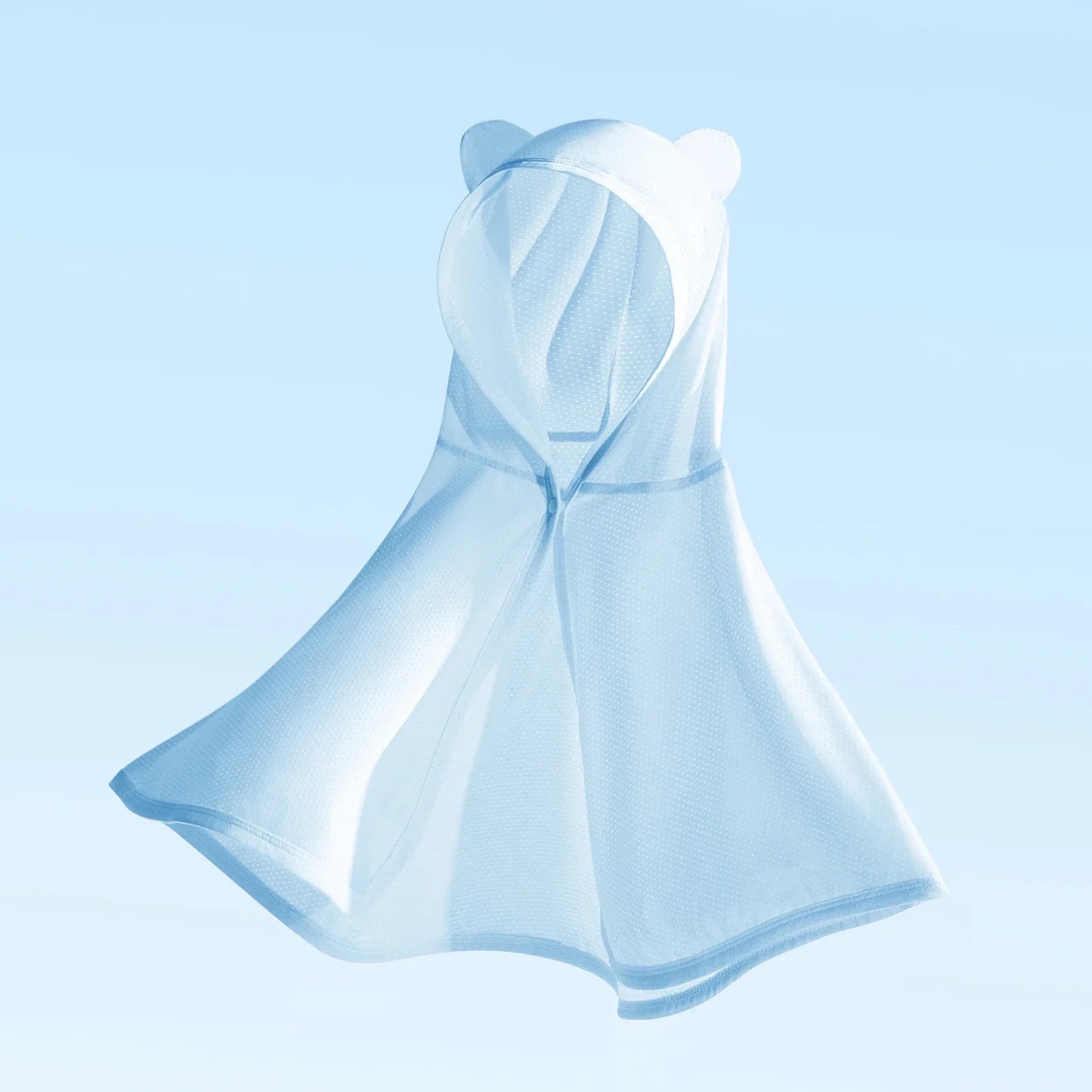 Summer Cloak Sun Protection Hooded Cloaks Ice Shreds Solid color Kids Dacron Clothes for Boy Girl Breathable Quick drying Coat