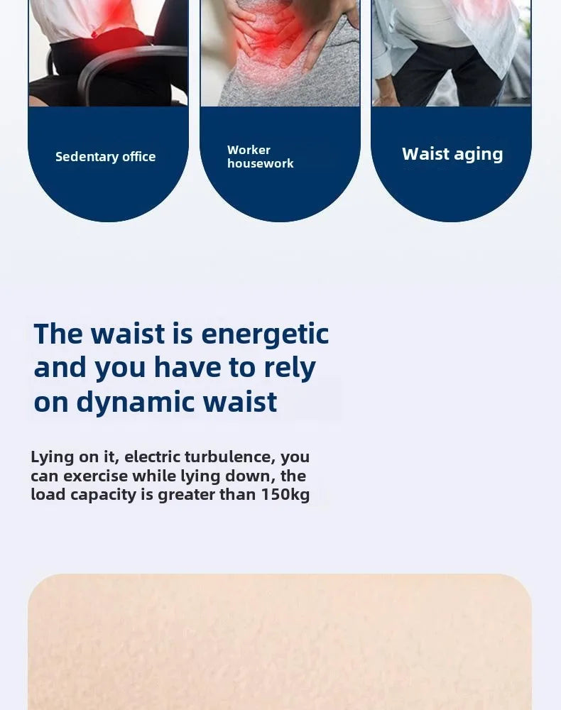 JAIYORL Electric Lumbar Traction Massager Adjustable Vibration Waist Spine Support Back Massage Machine Waist Masajeador