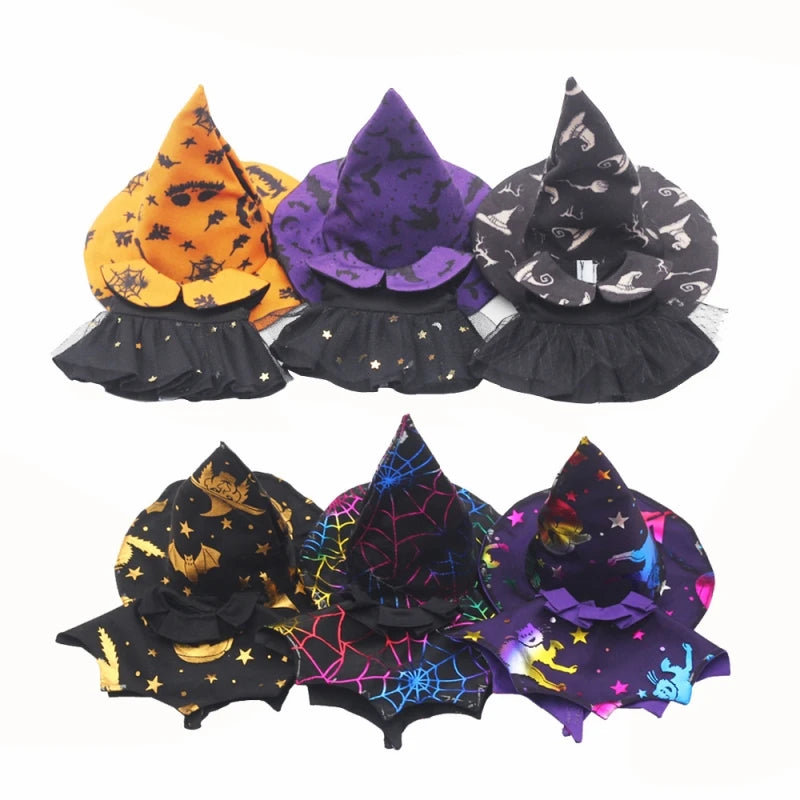 For Labubu Doll Halloween Series Witch Hat Cute V1 V2 V3 Labubu Pumpkin Skirt DIY Clothing Accessories Creative Toy Gift