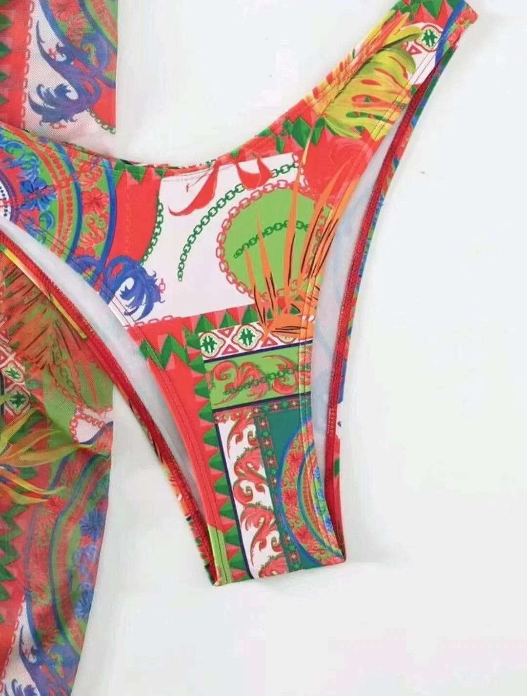 3 Pieces String Bikinis 2025 Women Sexy Swimsuit With Skirt Printed Swimwear Female Bathers Bathing Swimming Swim Suit Beachwear