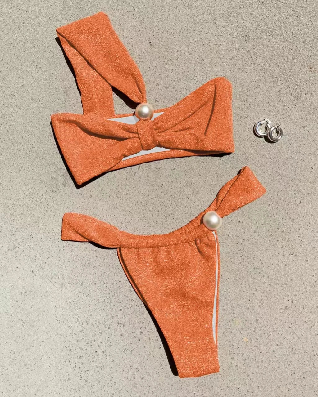 2025 One Shoulder Bikini Set Sexy Bikinis Swimsuits Cut Out Women's 2 Peices Swimwear Biquini Summer Bathing Suits Push Up Beach