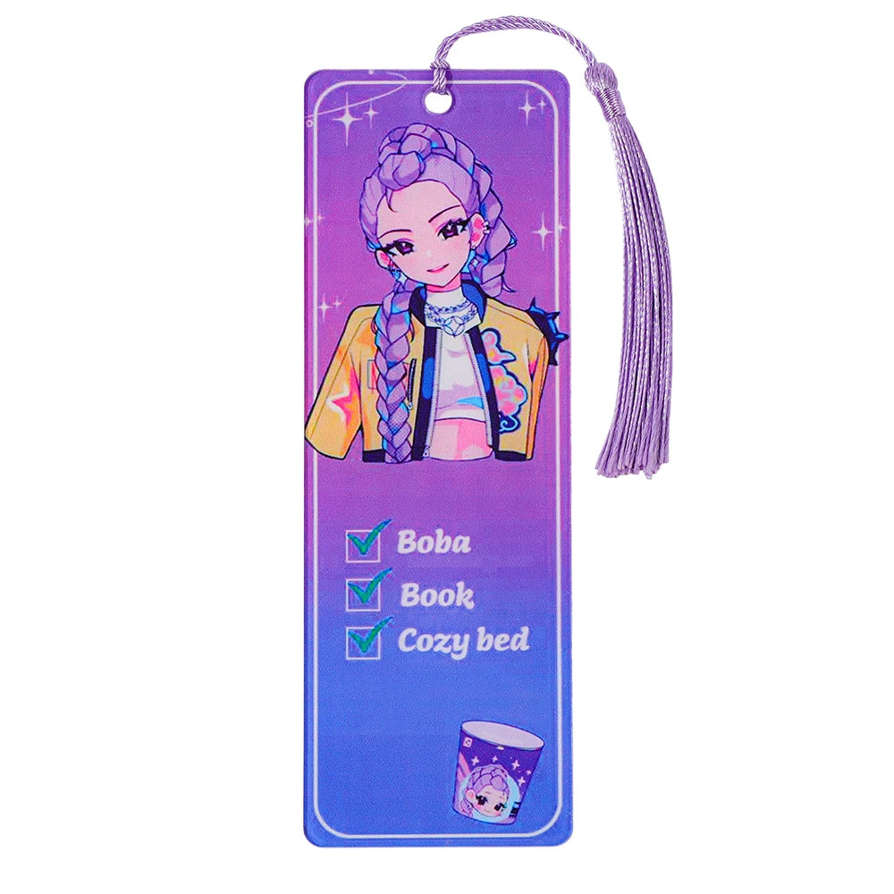 Kpop Demon Hunter Saja Boys Acrylic Bookmark Anime Merch Student Study Stationery Christmas Gift for Friends