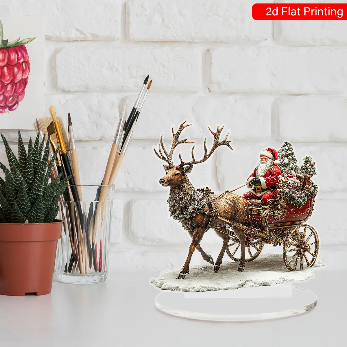 Christmas acrylic desktop display sign classic holiday decoratio multifunctional Christmas gift plaque, elegant style