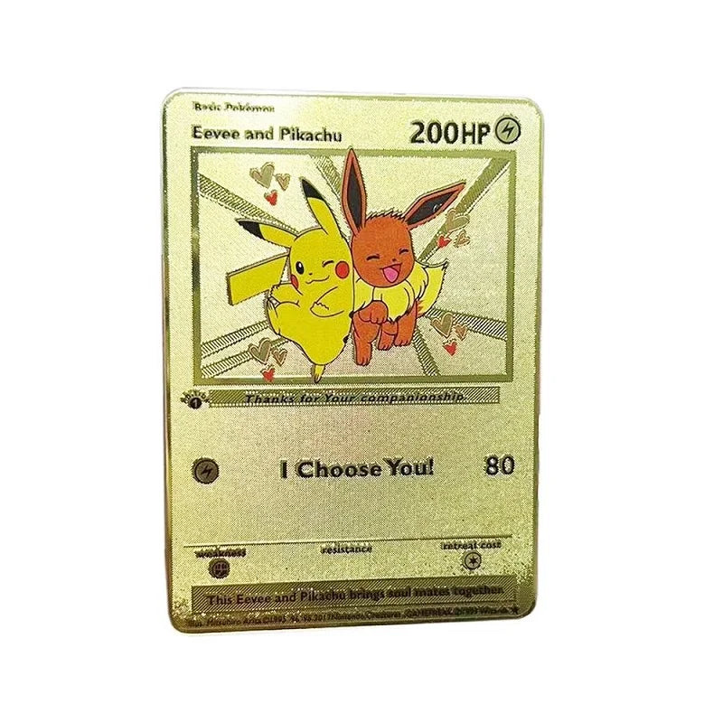 Pokemon Metal Card 10000 Points Arceus Charizard Raichu Super Card Golden English Mewtwo Vmax GX EX Christmas gift