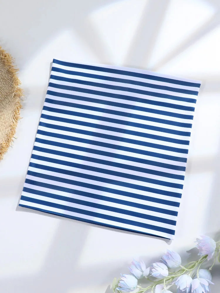 Miyouj Gingham Bathsuit Triangle Bikini Set Women Three Piece Suit Sexy Beach Wrap Solid  Beachwear 2025 Bikinis Halter Swimwear