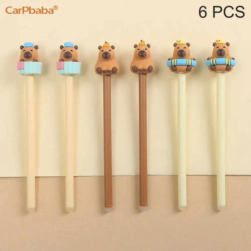 0.5mm Kawaii Capybara Gel Pens Signature Pen Cute Cartoon Student School Office Writing Supplies Gift Stationery Art Deco Pens
