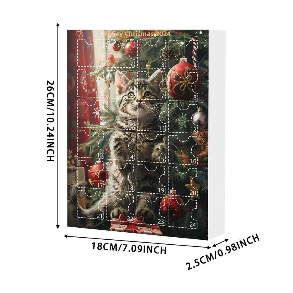 Christmas Countdown Advent Calendar Cat Ornament Calendar Cartoon Festival Supplies Funny Wall Decoration Christmas gift