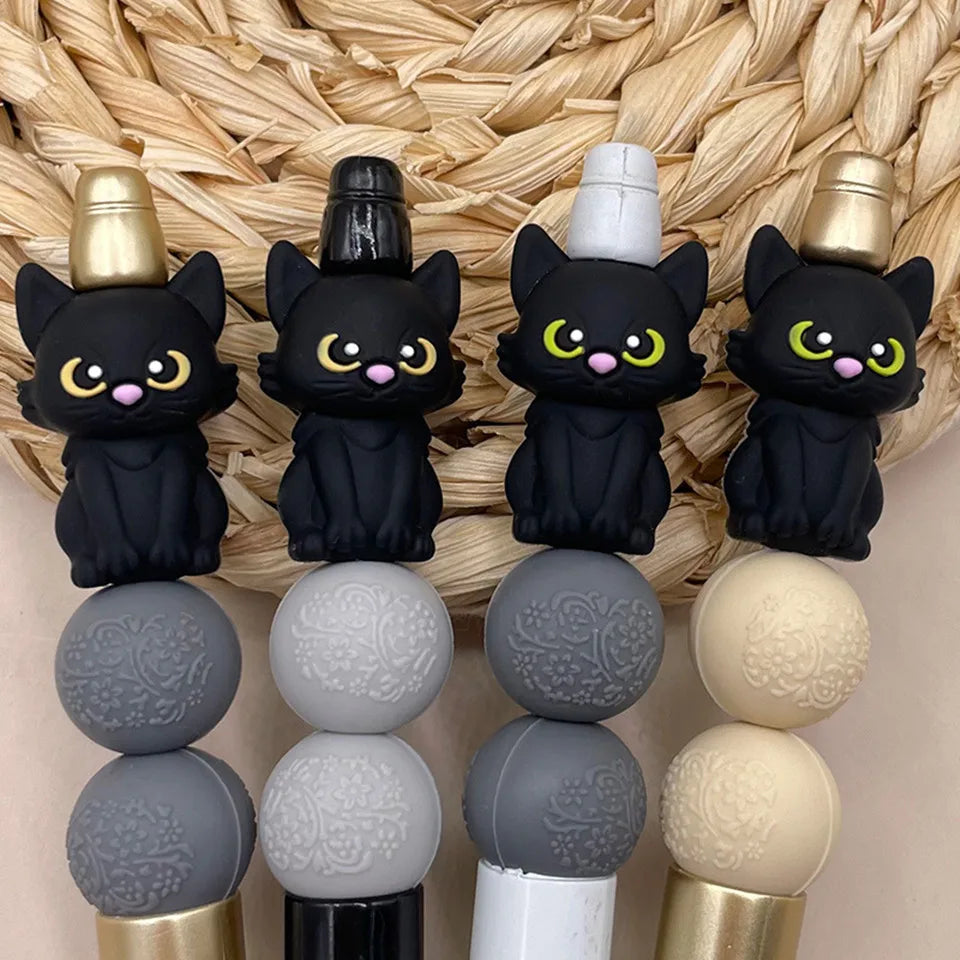 20pcs Halloween 3D Silicone Beads Stereo Ghost Shape For Jewelry Making DIY Pen KeyChain Necklace Accessories Silicone Beads
