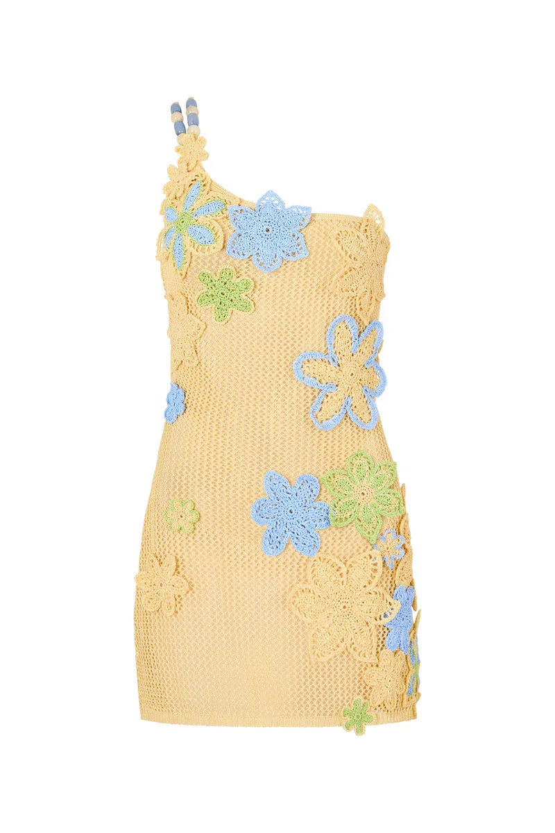 Sexy Beach Women's Set Beading Flower Crochet Crop Top Slim Maxi Skirt Female Suit 2025 Summer Hollow Out Knit Lady Dress Sets