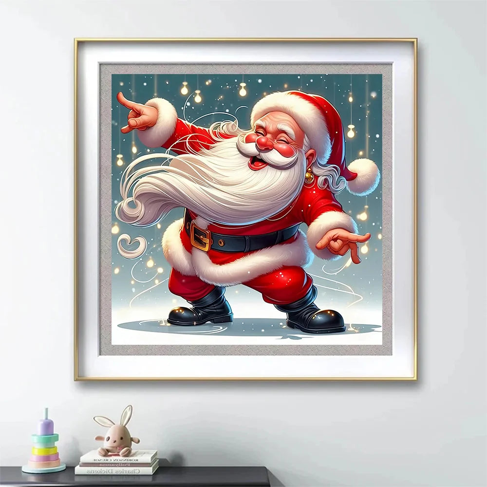 Huacan 5d Diamond Painting Portrait Santa Claus Full Square Round Diamond Mosaic Cartoon Handmade Christmas Gift Home Decor