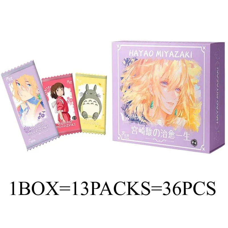 Genuine Hayao Miyazaki Anime Collection Card Chihiro and Chihiro Haal Mobile Castle Card Blind Box Children Toys Christmas Gift