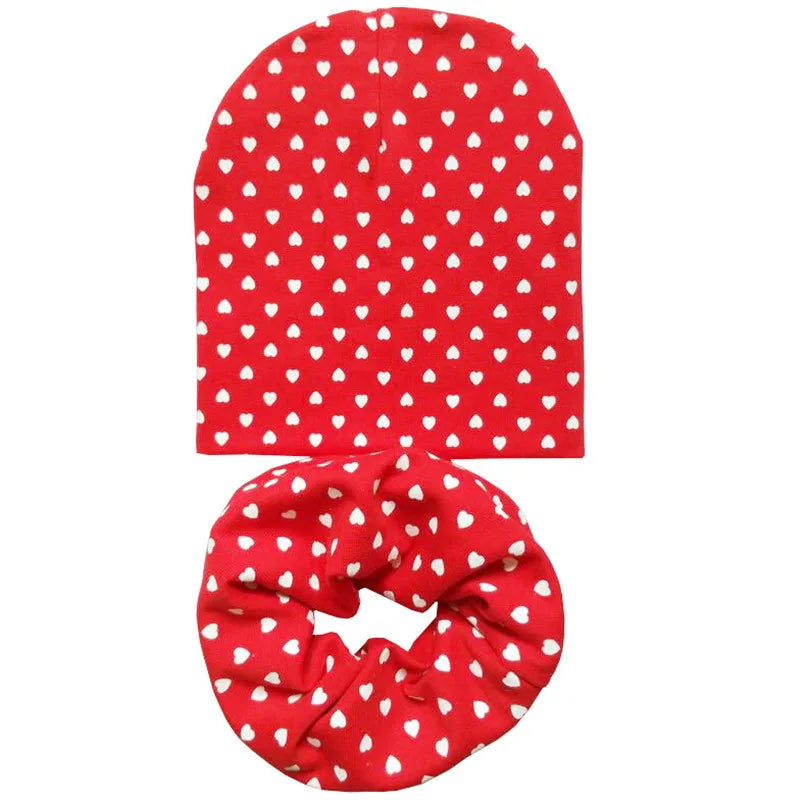 Star Print Cotton Baby Hat Autumn Winter Baby Girls Hat Boys Cap Toddlers Infant Cap Scarf Children Bonnet Hats